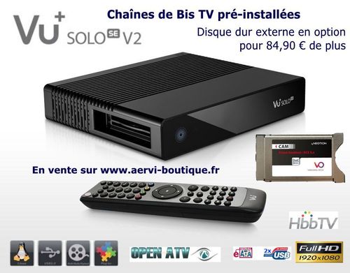 VU+ SOLO SE V2 1x DVB-S2 Récepteur Sat HD + Cam Viaccess