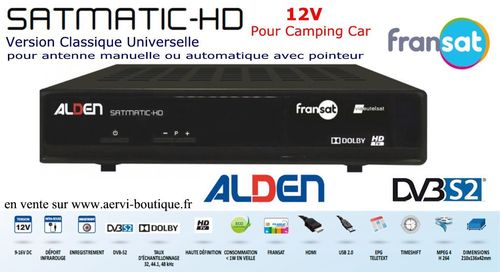SATMATIC-HD Décodeur FRANSAT HD Alden pour camping-car