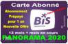 Carte Abonnement Prépayé Bis TV PANORAMA (Eutelsat W5B à 5°Ouest)