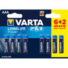 Piles VARTA LR3 High Energy - 6 piles LR6 AAA + 2 offertes