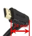 Cable HDMI 1.3 avec Connecteur Coudé Plaque Or (1,5 m)