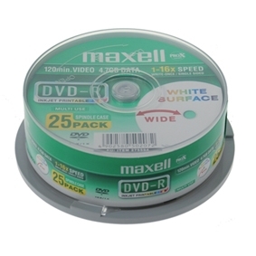 DVD Enregistrable DVD-R 16X Maxell Pack de 25