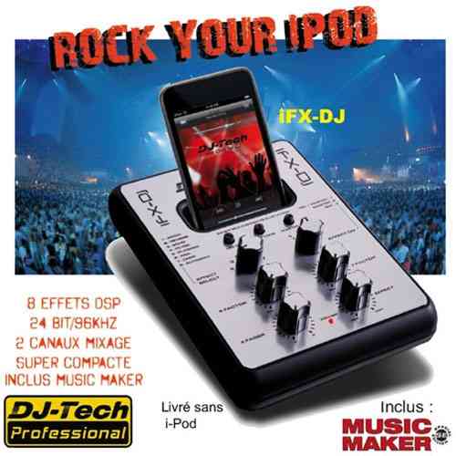 Station Mixage DJ-Tech IFX-DJ multi-effets pour iPod Dock avec 8 effets DJ + logiciel