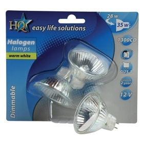 Lampe Halogene MR16 GU5.3 - 12V HALO-E-SAFE 28 W Equivalente A 35 W (lot de 2 lampes)