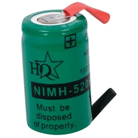 Batterie de sauvegarde Ni-MH (1 cellule) 1,2 V 1000 mAh avec pattes à souder