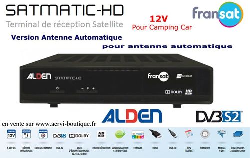 SATMATIC-HD Décodeur FRANSAT HD pour Parabole Auto Alden