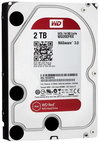 Disque dur interne 3,5" 2 To WD Red NAS SATA 6 Gb/s 64 Mo