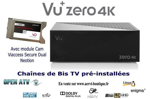VU+ Zero 4K SE 1x DVB-S2X Tuner Linux E2 + Cam Viaccess
