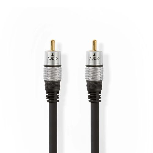 Câble audio numérique 1,5m RCA Mâle/Mâle Plaqué or